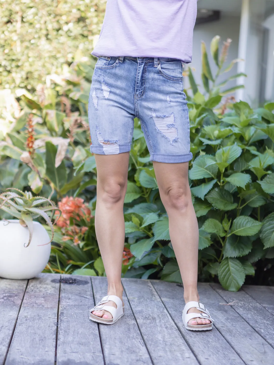 Airlie Denim Shorts - Light Wash