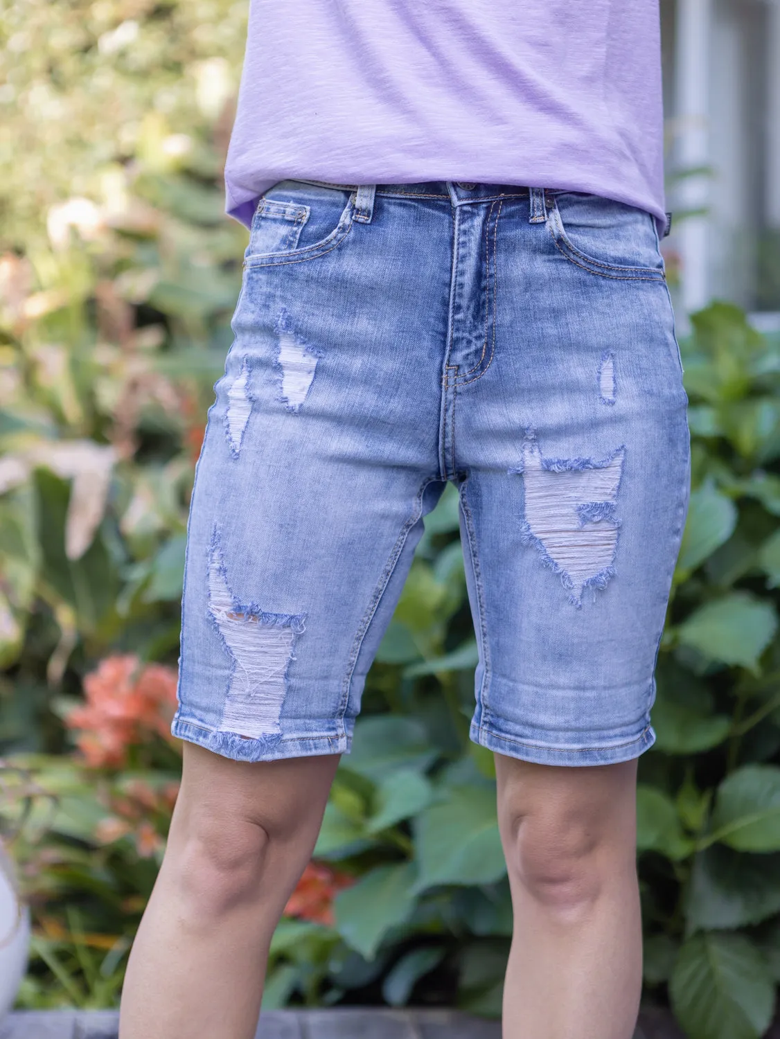 Airlie Denim Shorts - Light Wash