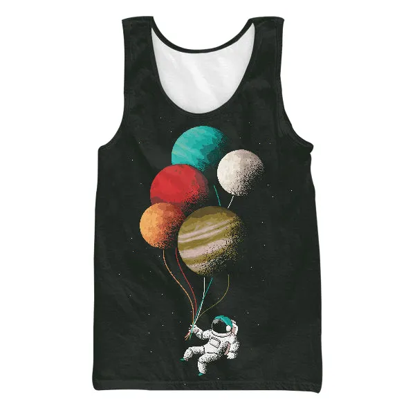 Astronaut Balloons Unisex Tank Top