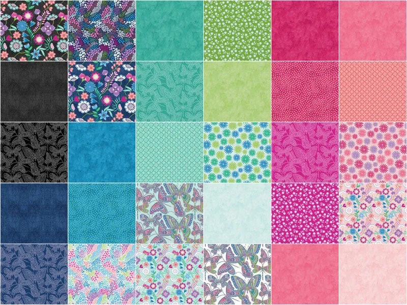 Blooming Denim Favorites 20 pc Fat Quarter Bundle