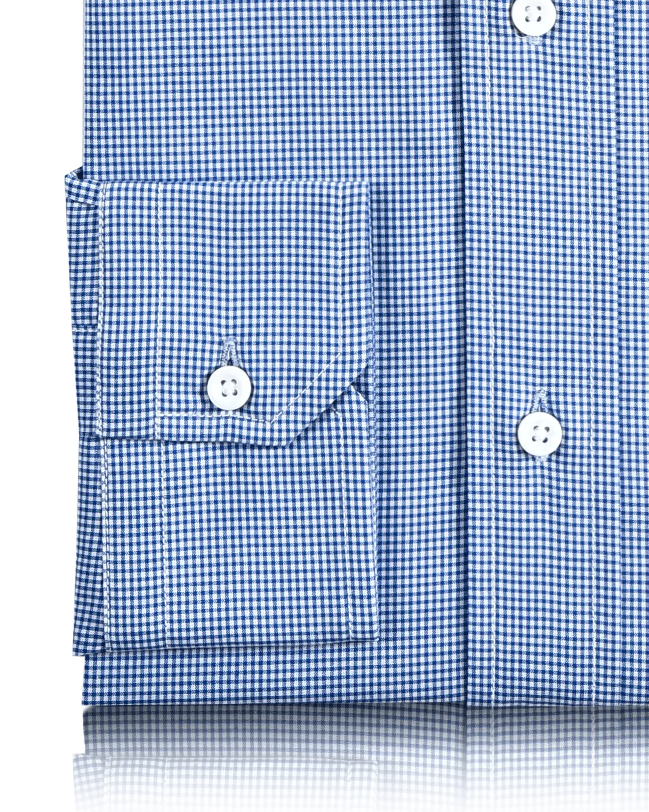 Blue Micro Gingham Checks Shirt