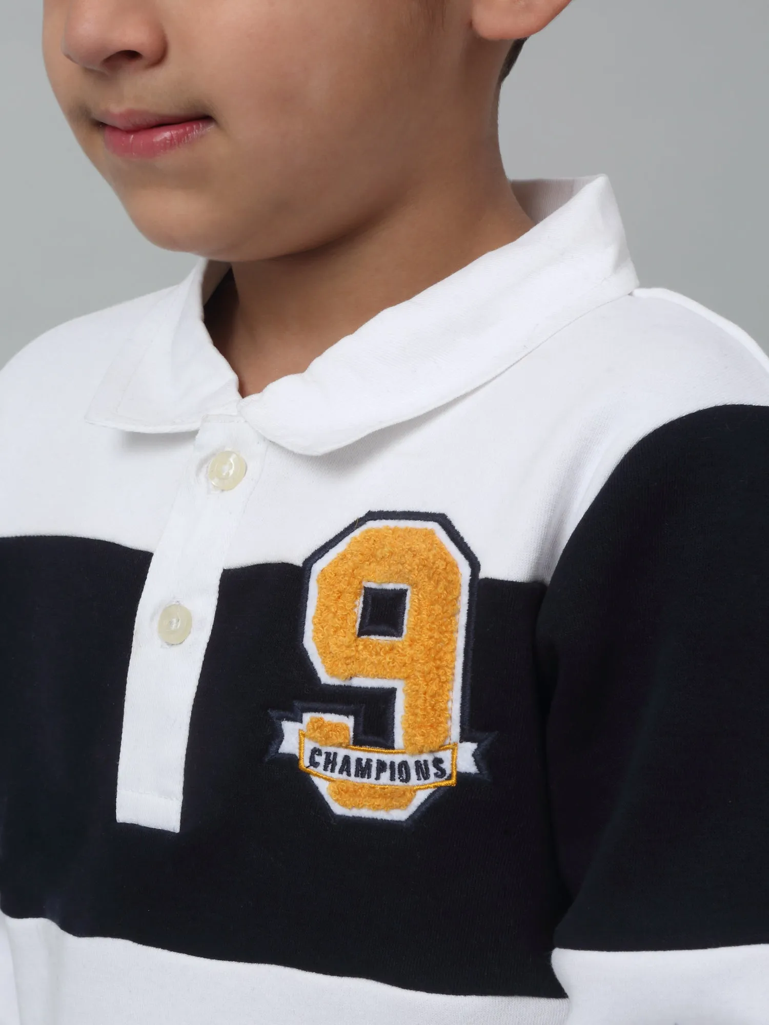 Boys Casual White Full Sleeve Shirt Style Sweatshirt