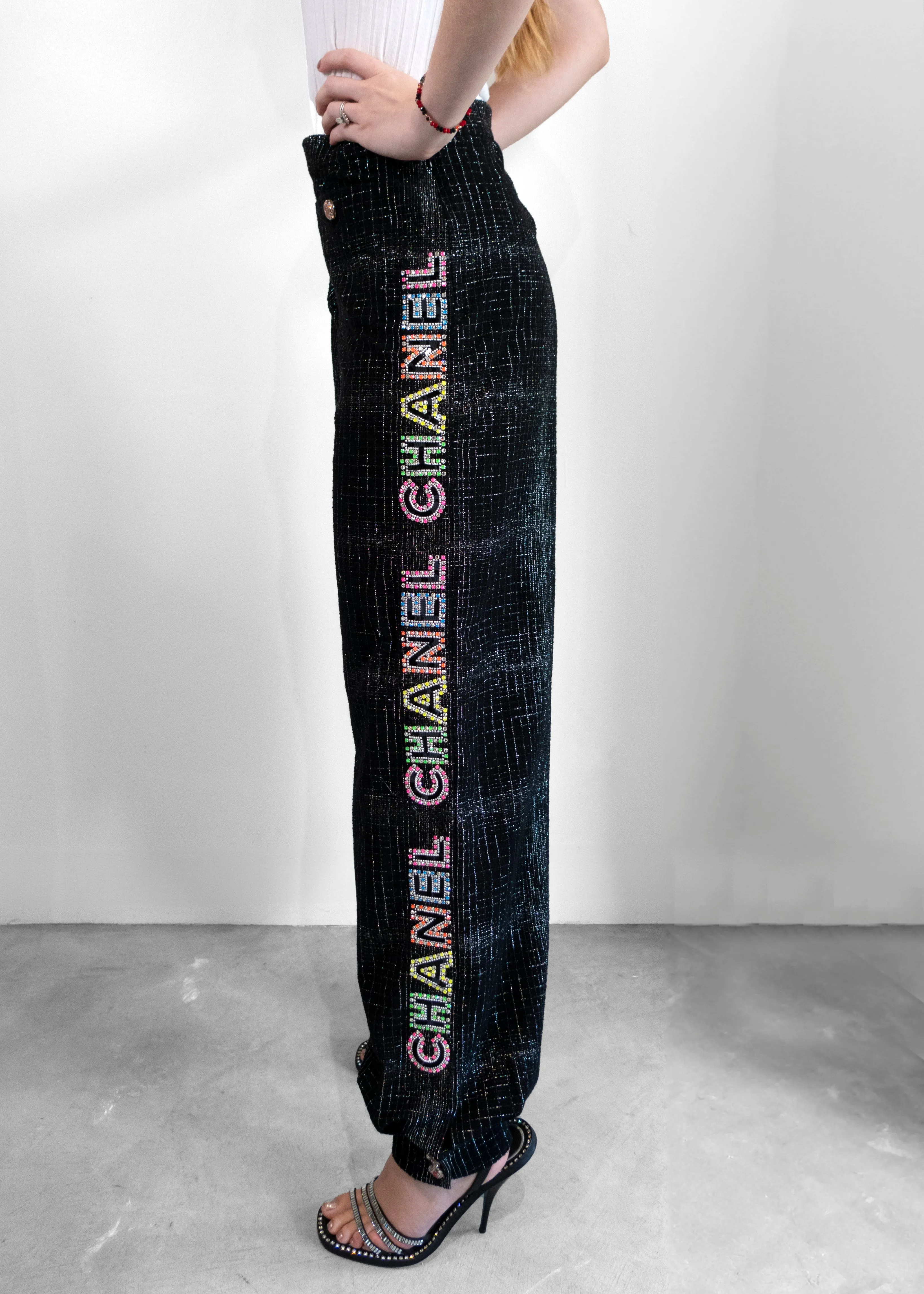 Chanel 2024 embellished logo pants