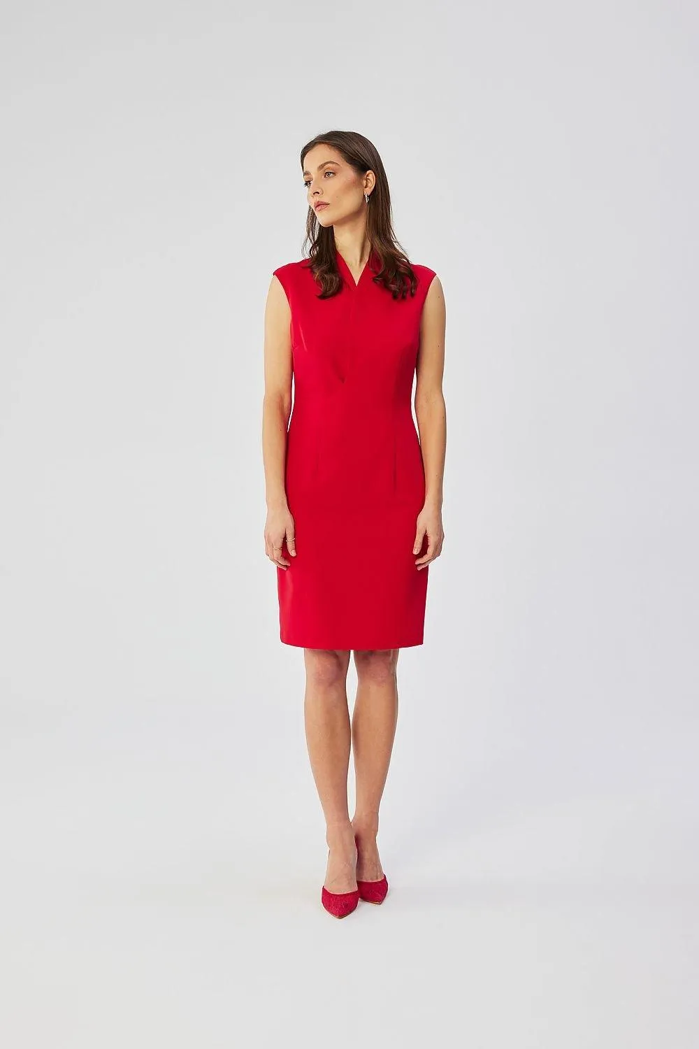 Chic Envelope Neckline Midi Dress