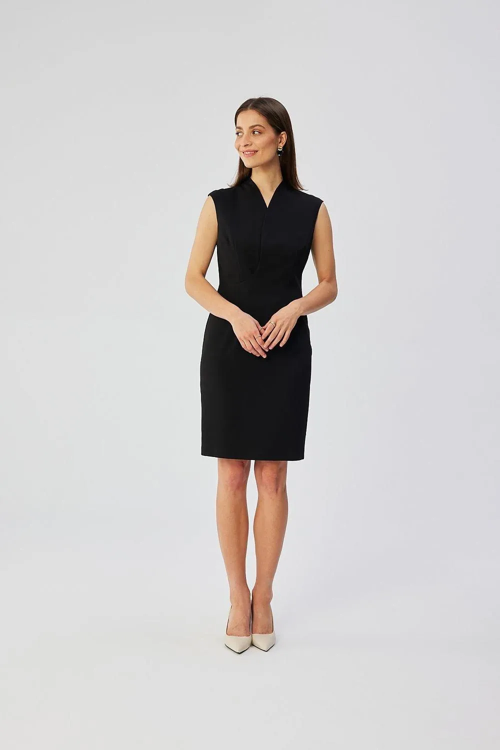 Chic Envelope Neckline Midi Dress