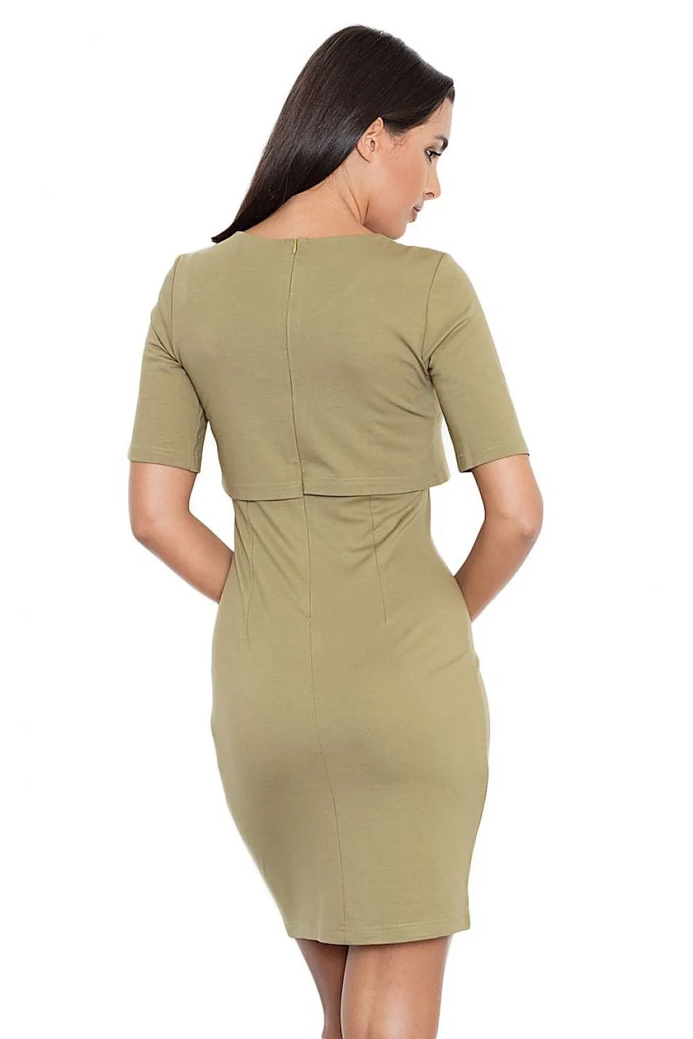 Chic Olive Green Versatile Day Dress