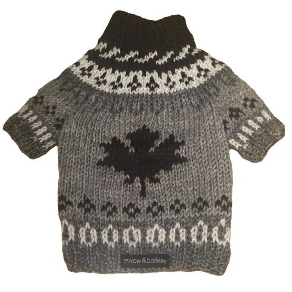 cowichan maple leaf sweater - available in small!