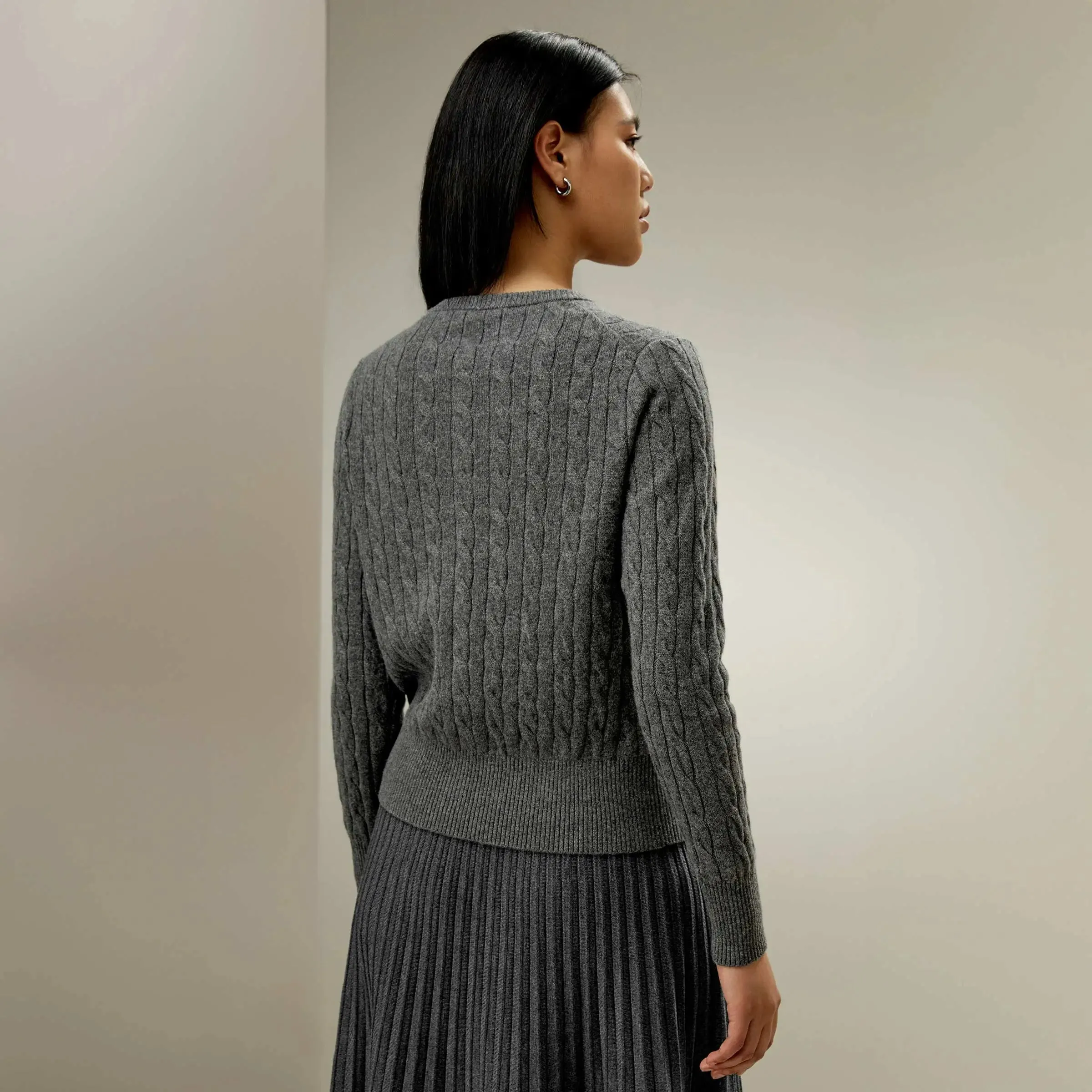 Cozy Cable-Knit Cashmere Cardigan