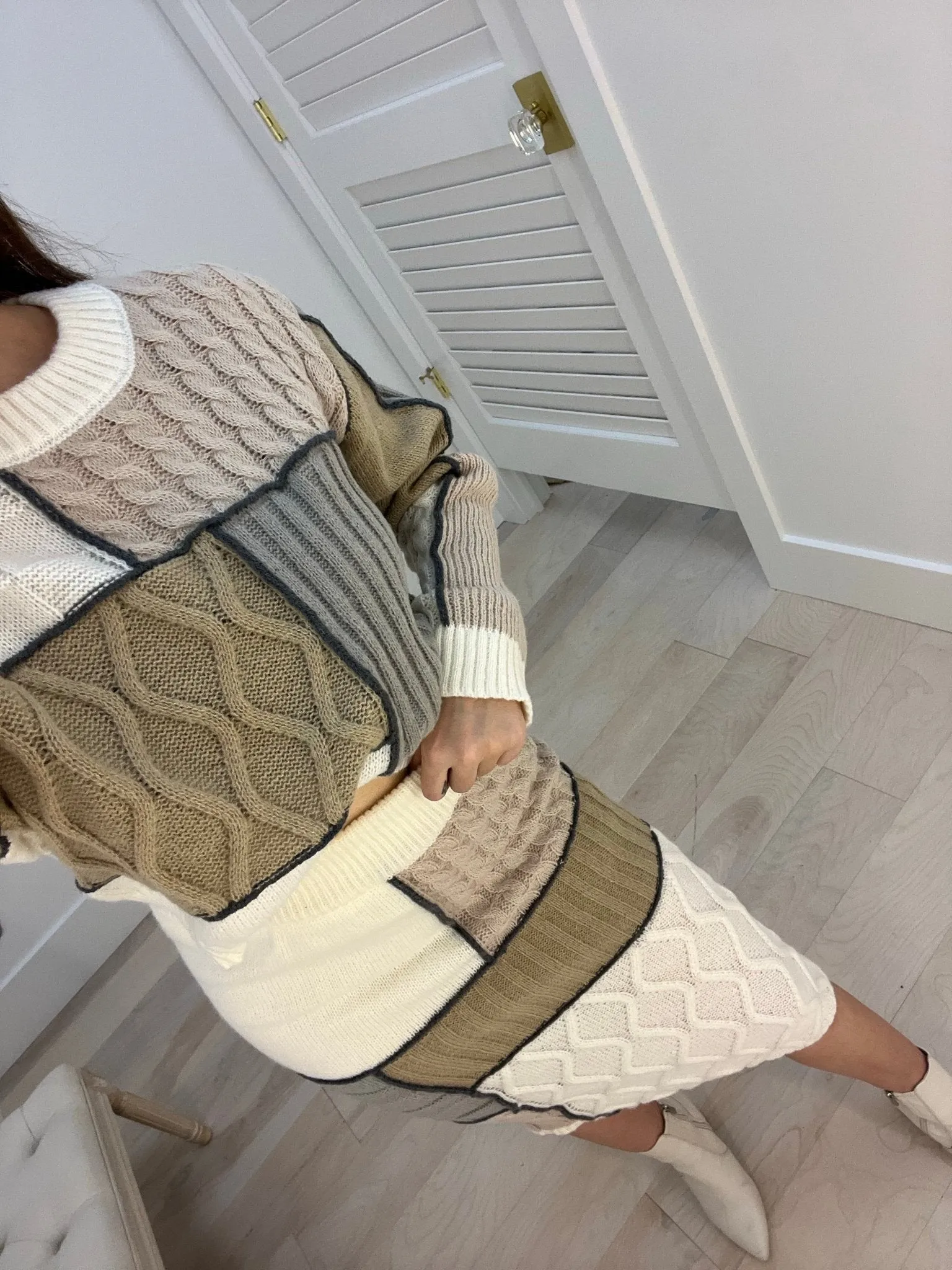 Cozy Quilted Patchwork Sweater