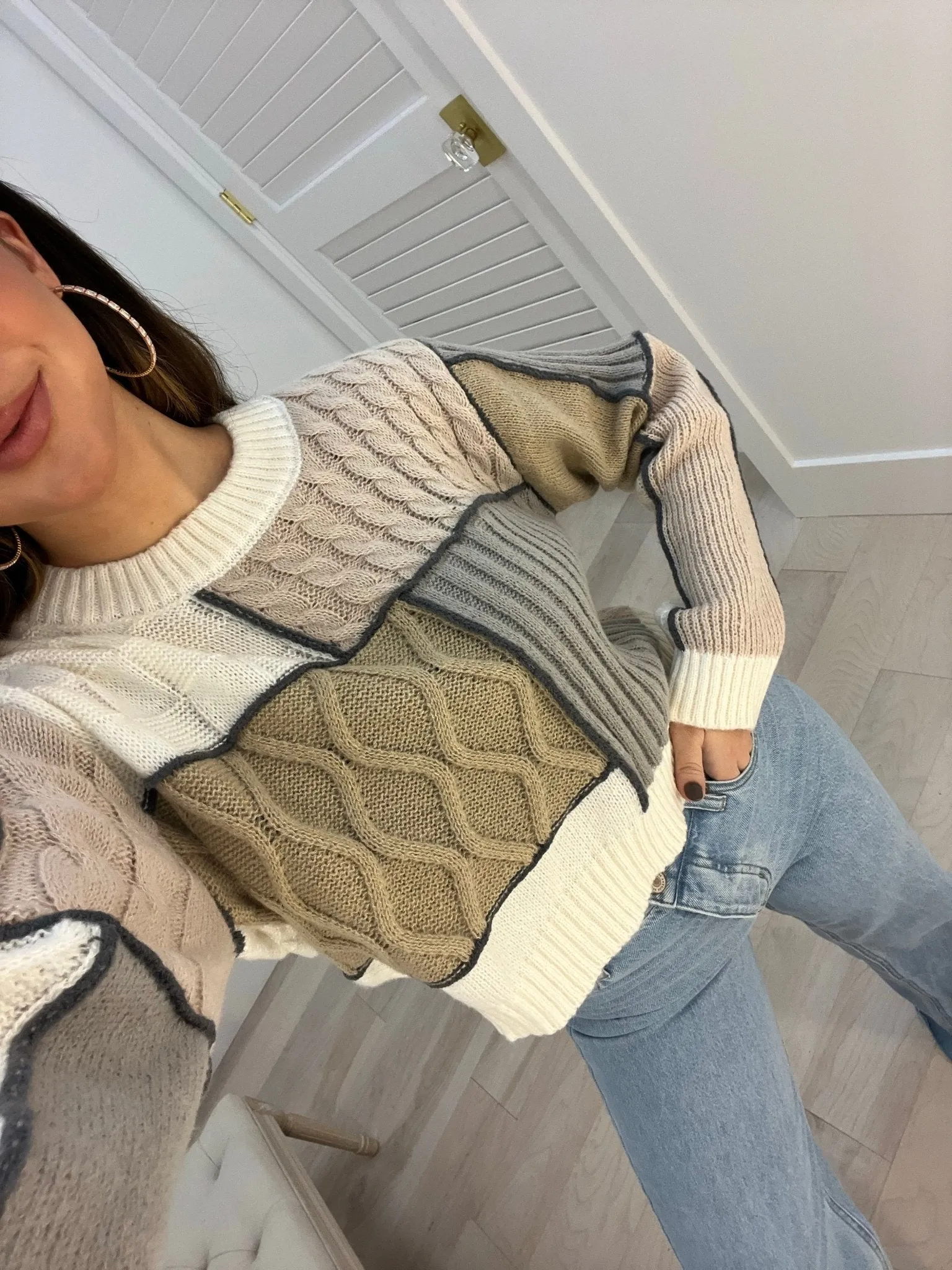 Cozy Quilted Patchwork Sweater