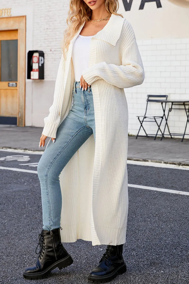 CR3388 Knitted Maxi Cardigan Outerwear