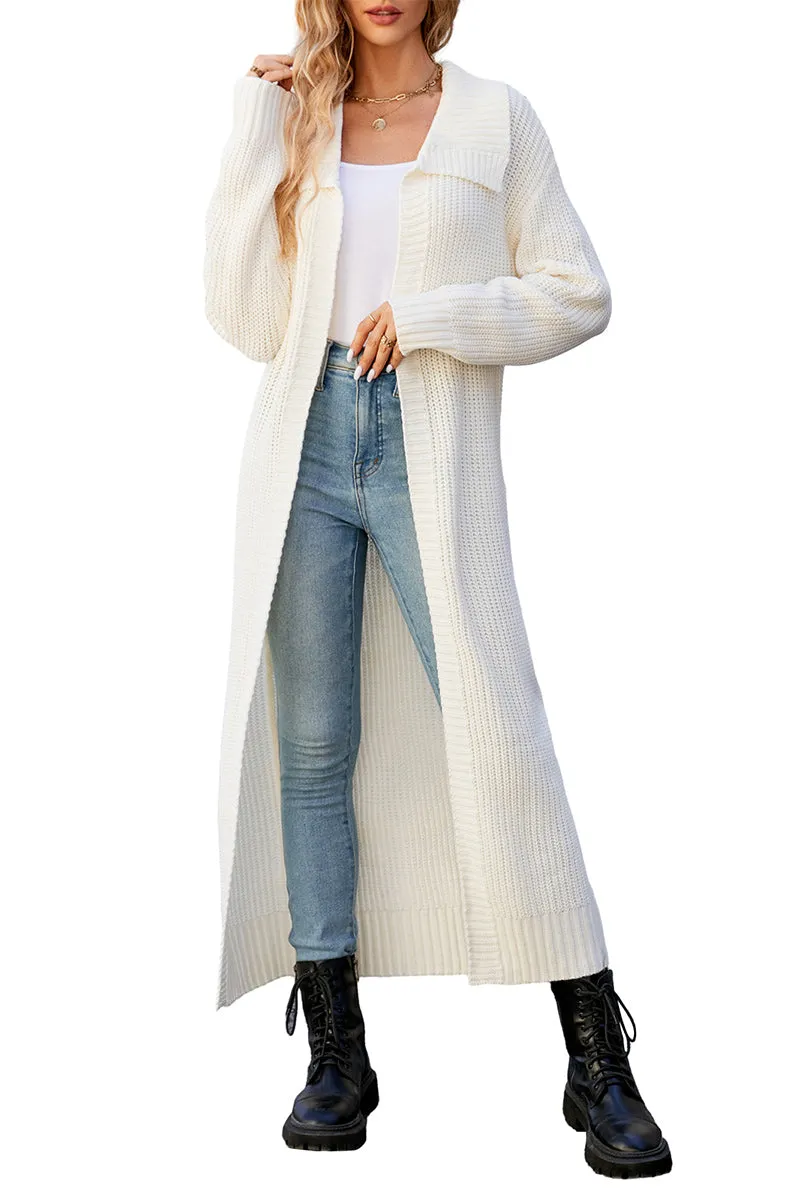 CR3388 Knitted Maxi Cardigan Outerwear