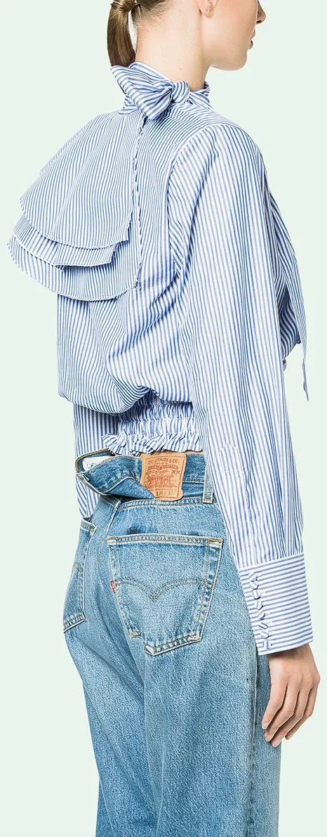 Crazy Ruffle Shirt, Striped