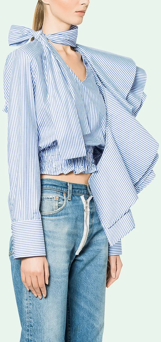 Crazy Ruffle Shirt, Striped