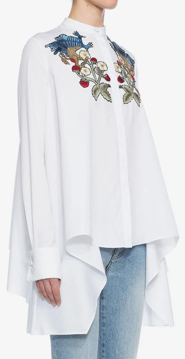 Drape Embroidered Shirt