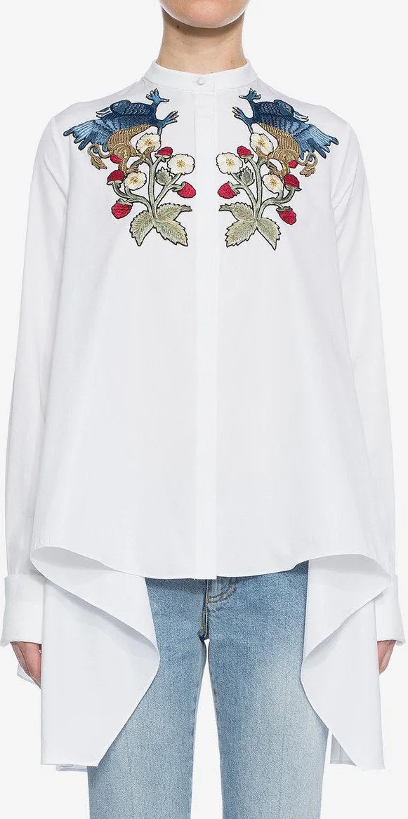 Drape Embroidered Shirt