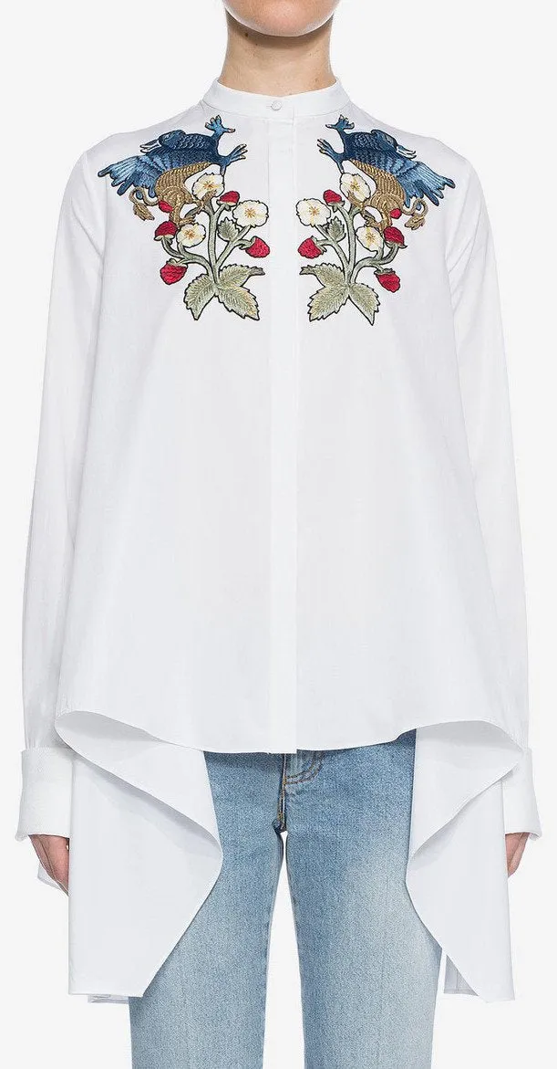 Drape Embroidered Shirt