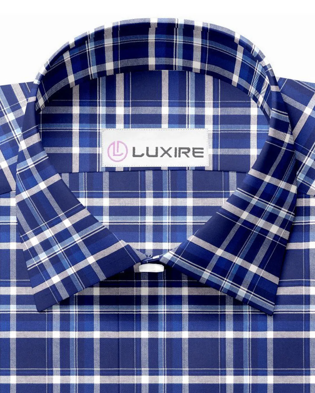 Easy-to-Iron Blue White Checks Shirt