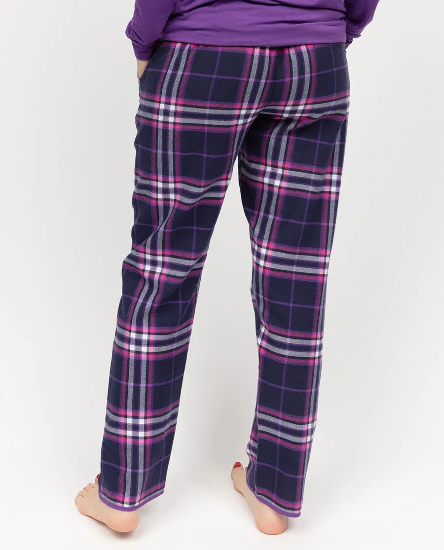 Edie Womens Lightly Brushed Check Pyjama Bottoms