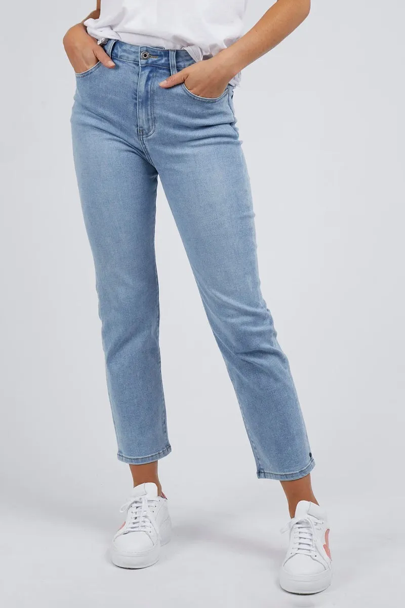 Elm - Ada Straight Leg Jean - Light Blue Wash