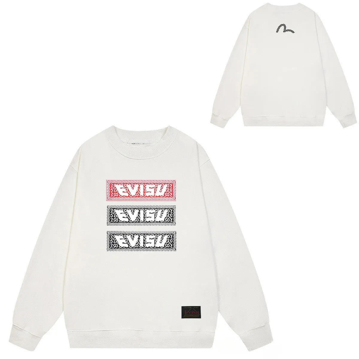 Evisu Sweatshirts Casual Loose Unisex Sweatshirts