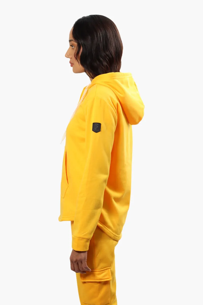 Fahrenheit Fleece Henley Hoodie - Yellow