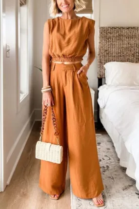 Fashion Sleeveless Two-piece Set