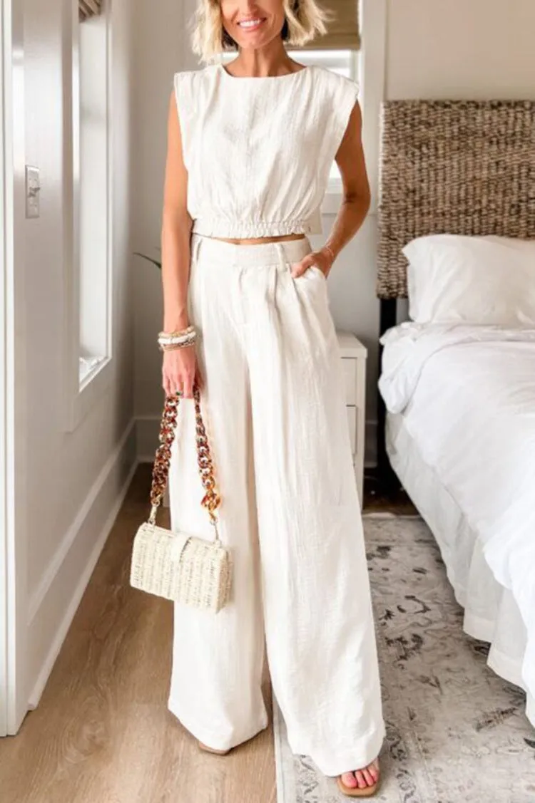 Fashion Sleeveless Two-piece Set