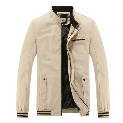 Fashionable Cotton Casual Zipper Jacket