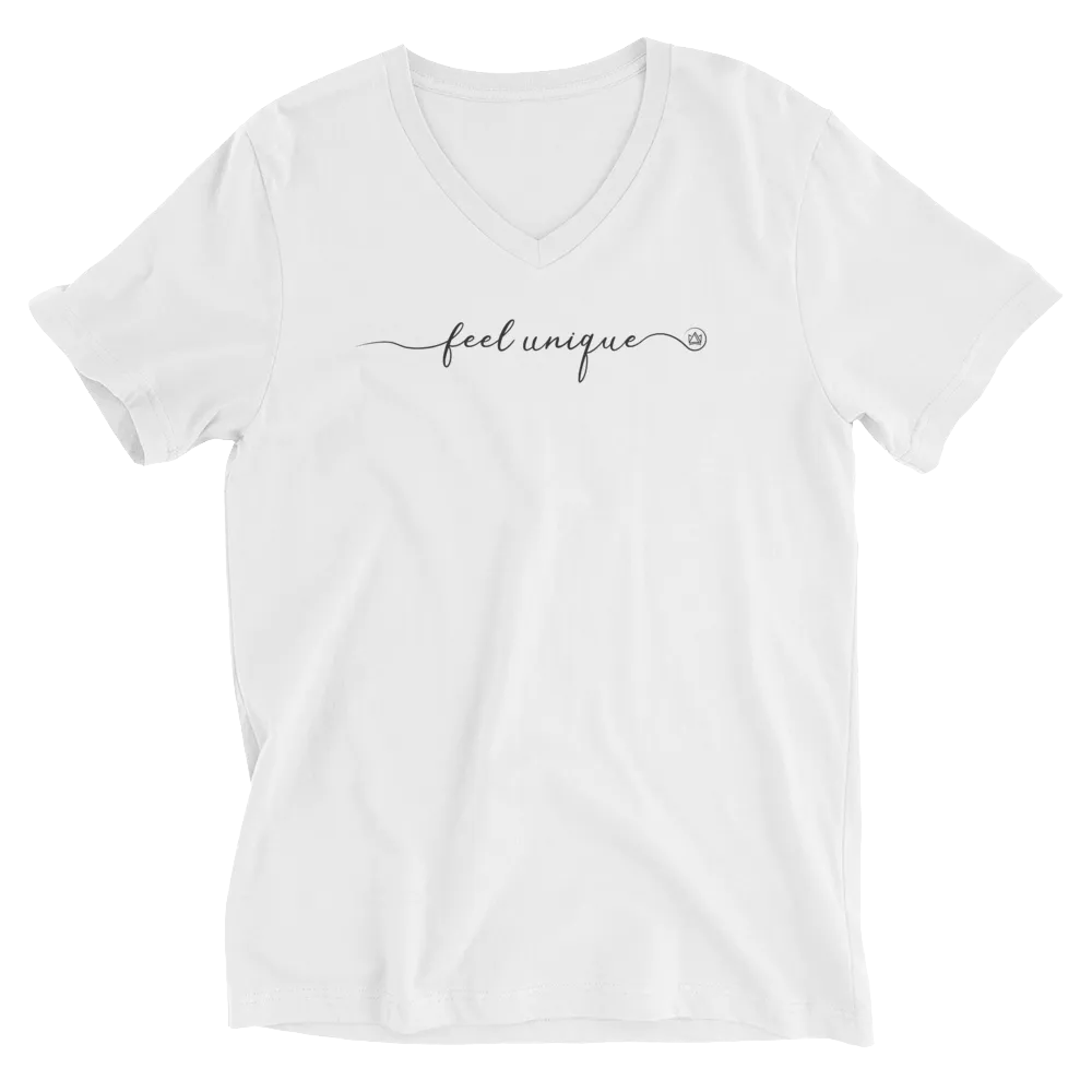 Feel Unique Short V-Neck T-Shirt White