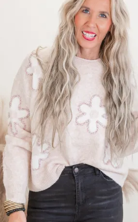 Flower Comfy Sweater Top