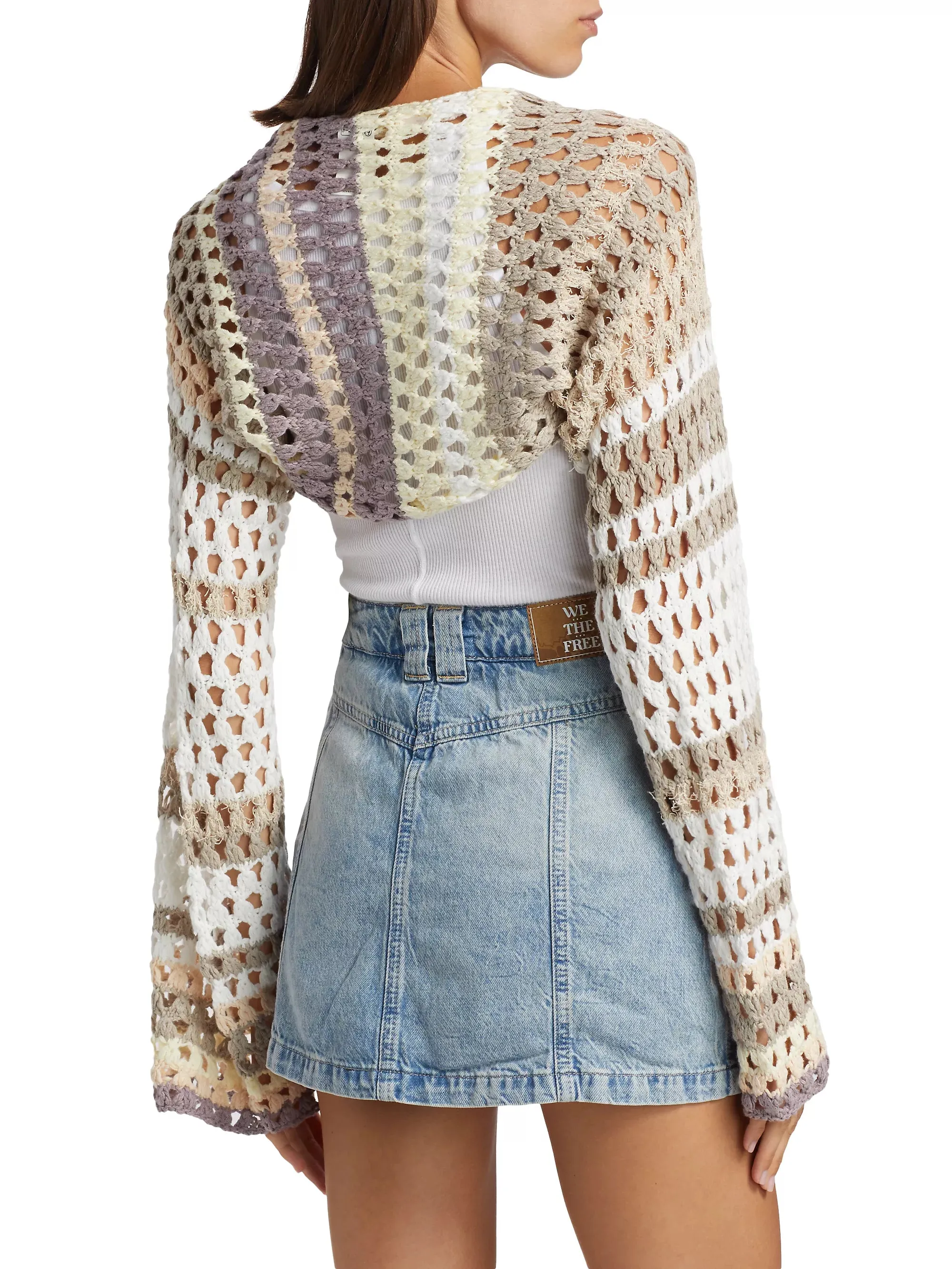 Free People Gia Crochet Shrug