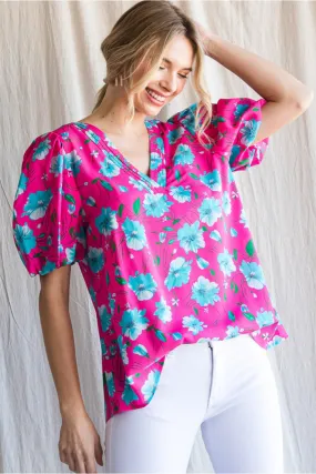 Fresh Fuchsia Blossom Top