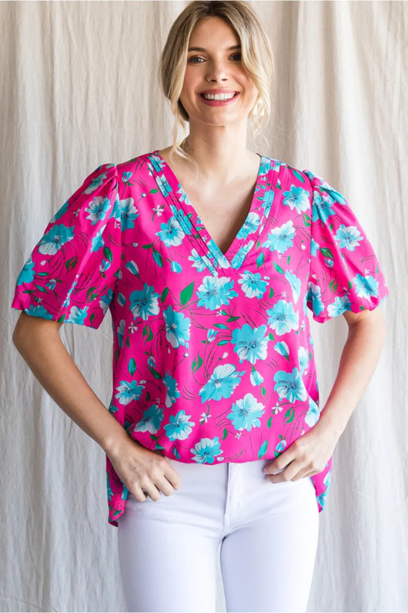 Fresh Fuchsia Blossom Top