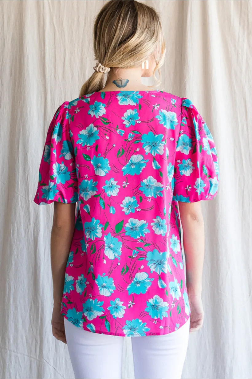 Fresh Fuchsia Blossom Top