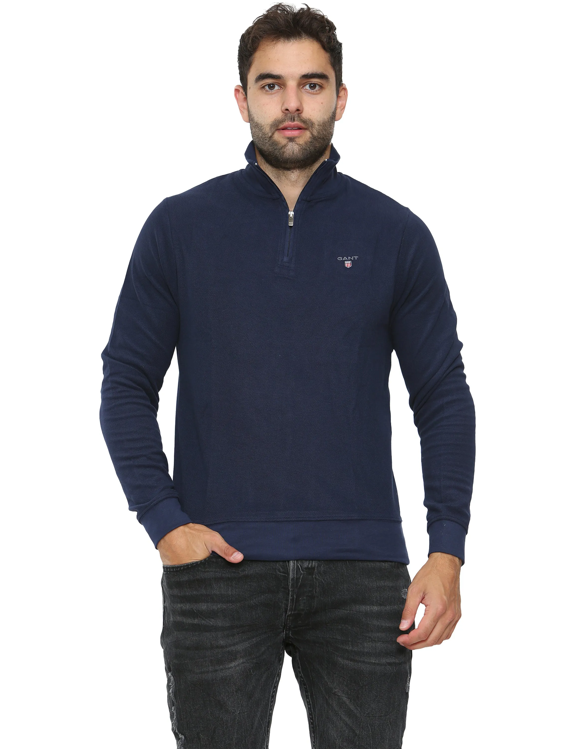 Gant Mens Classic Zip Up Winter Jumper