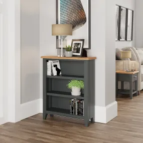 Geras Grey Small Wide Bookcase