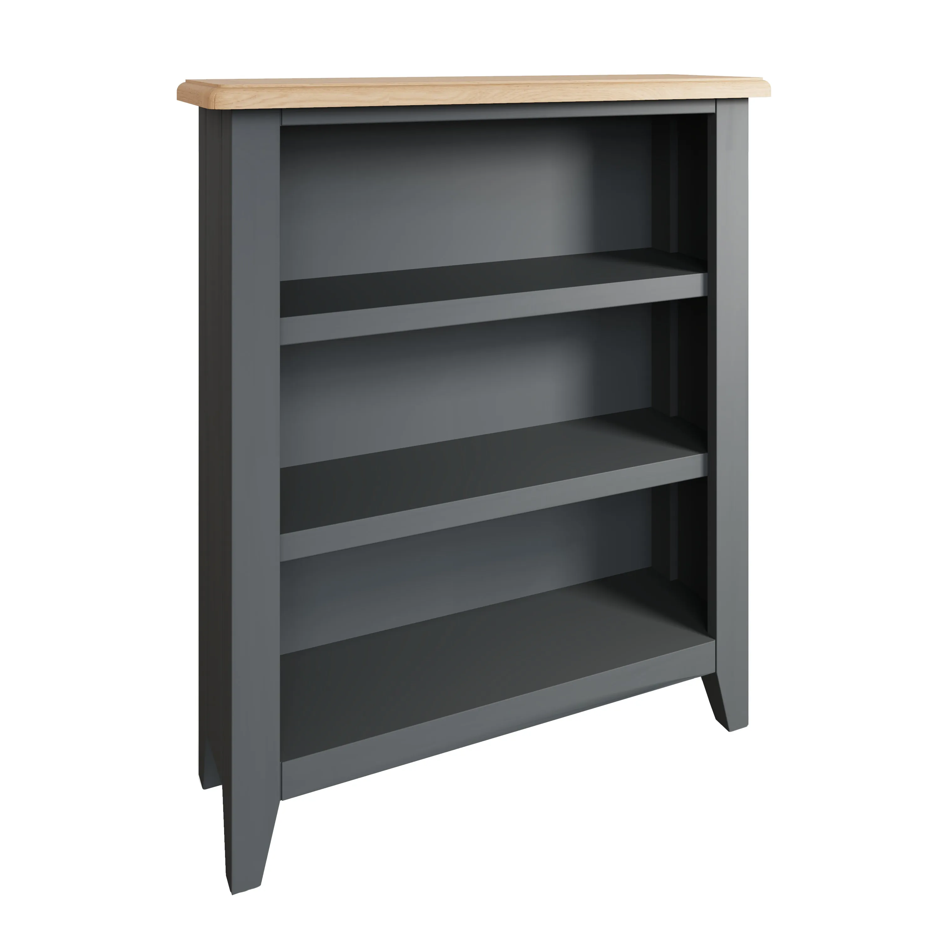 Geras Grey Small Wide Bookcase