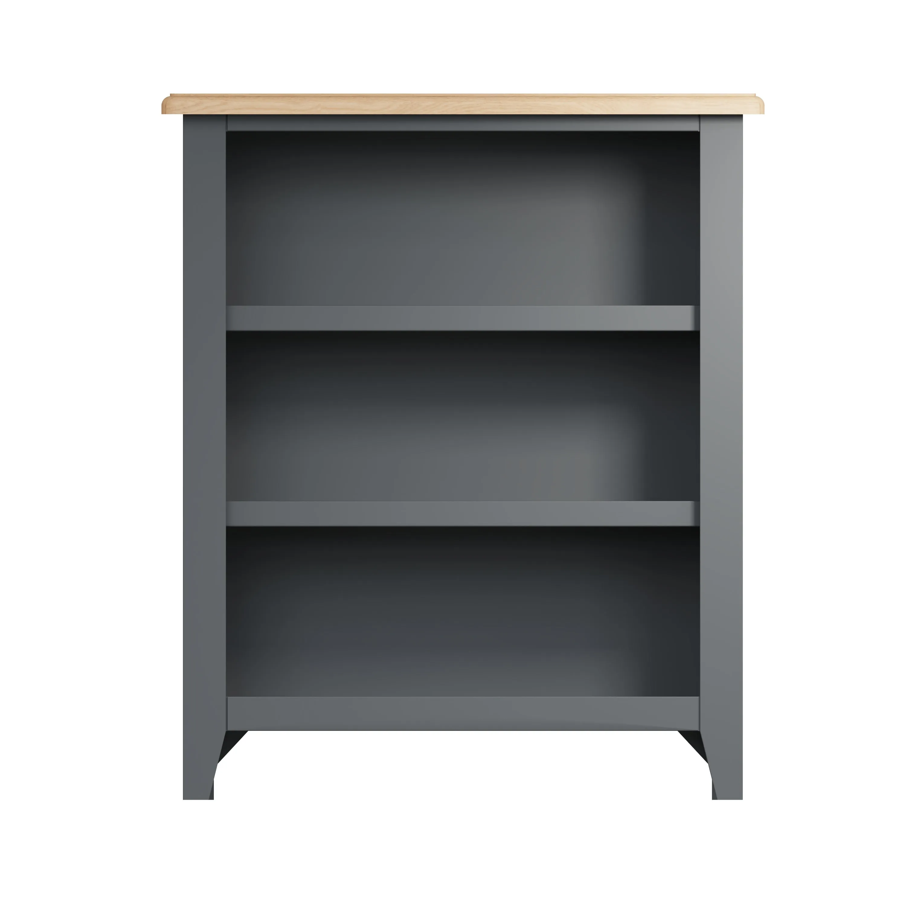 Geras Grey Small Wide Bookcase