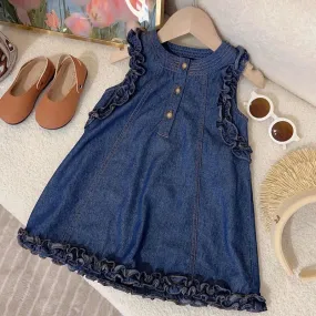 Girls Denim Tank Top Dress