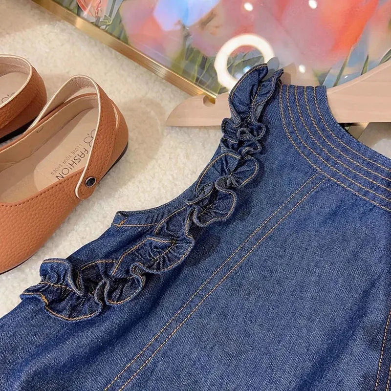 Girls Denim Tank Top Dress