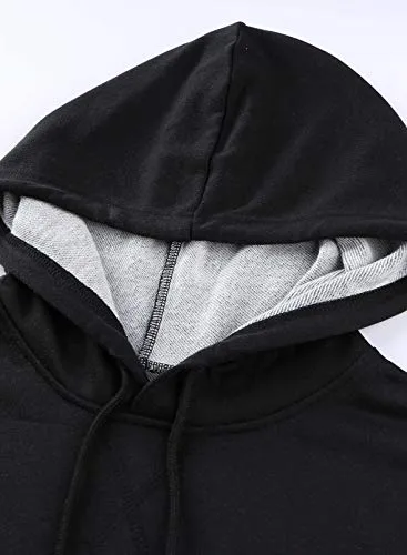 GOLDPKF Womens Plus Light Hoodie Long Sweatshirts Lightweight Pullover for Women Athletic Womens Lightweight Pullover Ladies Winter Tops Black Small