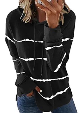 GOLDPKF Womens Plus Light Hoodie Long Sweatshirts Lightweight Pullover for Women Athletic Womens Lightweight Pullover Ladies Winter Tops Black Small