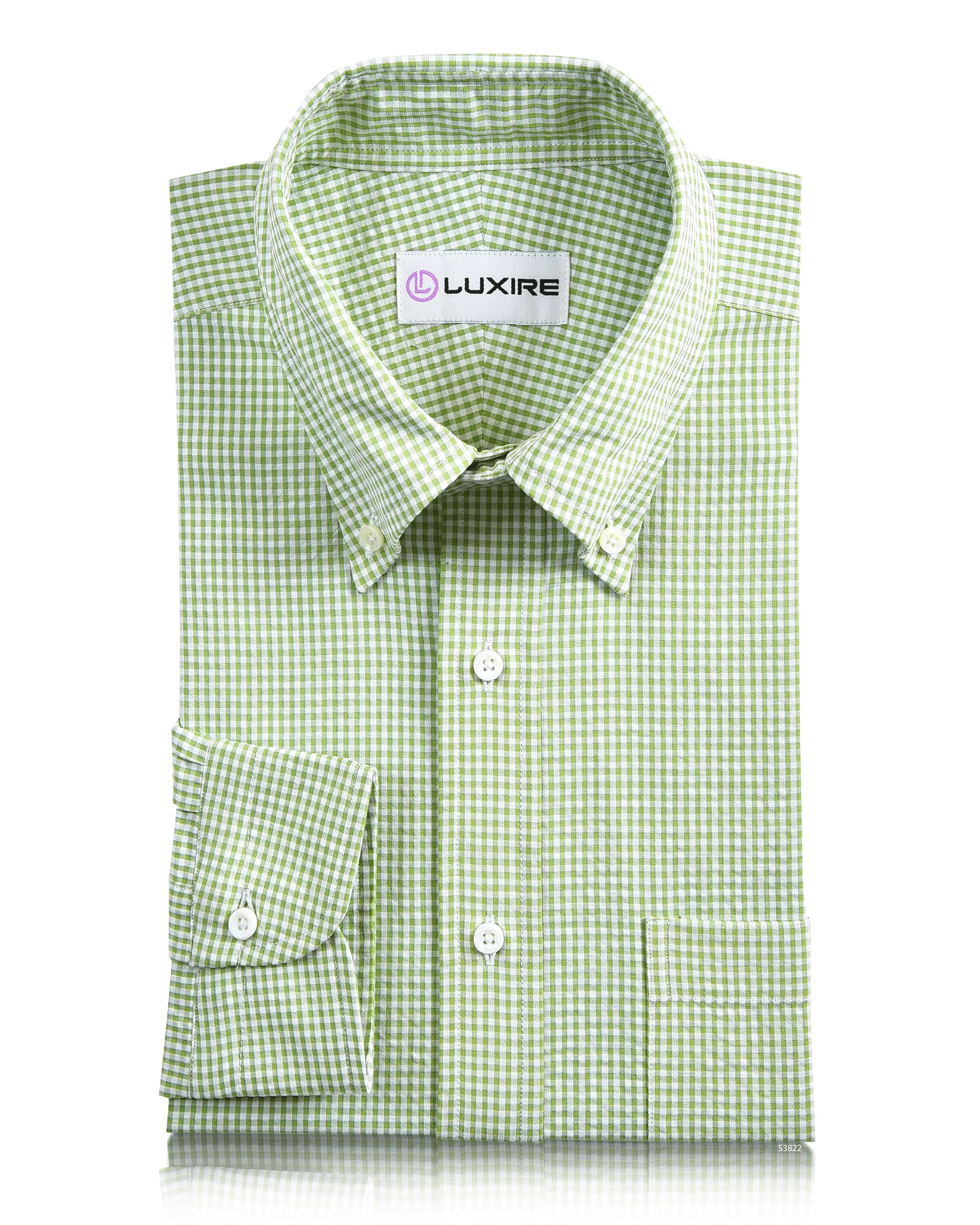 Green Small Gingham Seersucker Shirt