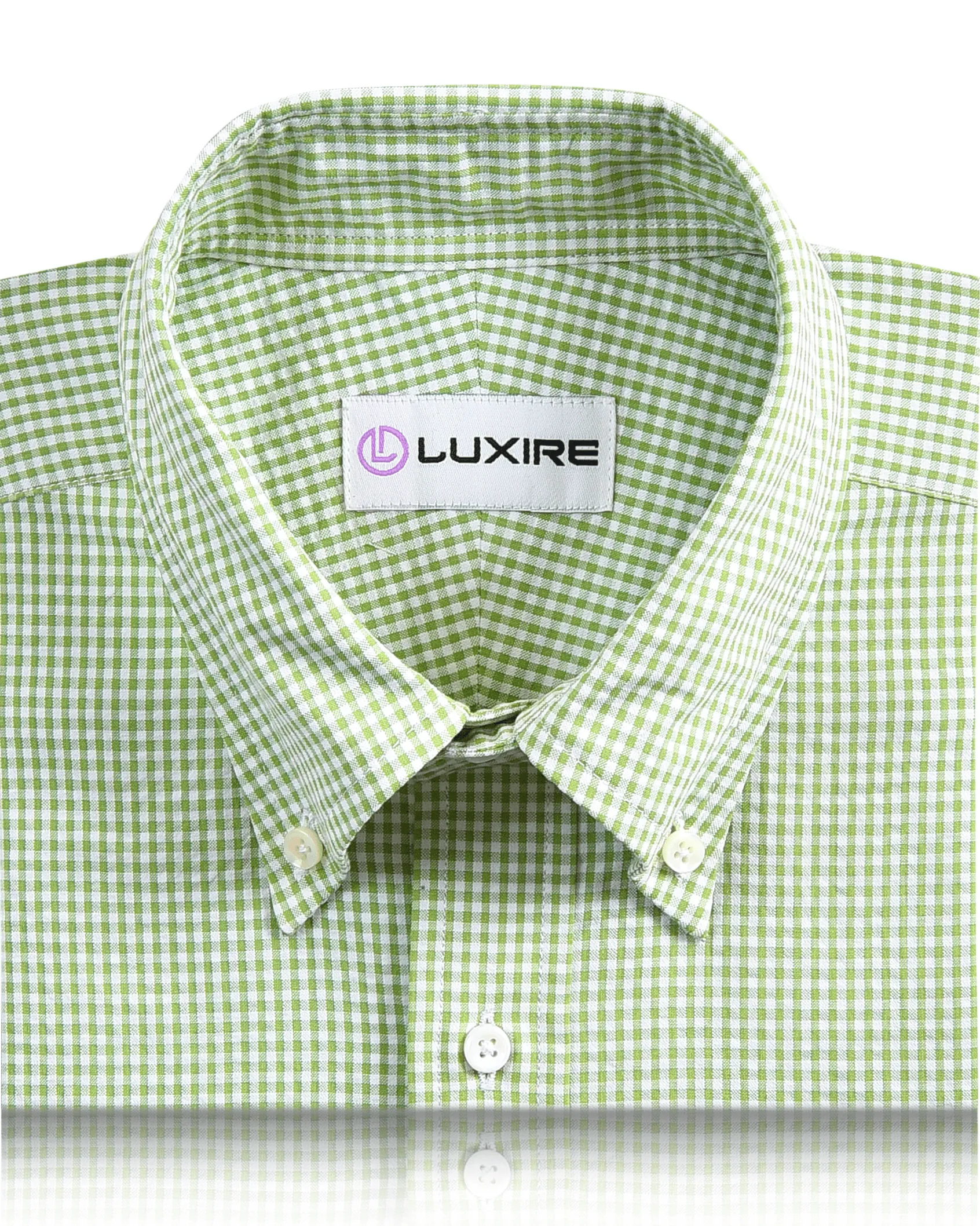 Green Small Gingham Seersucker Shirt