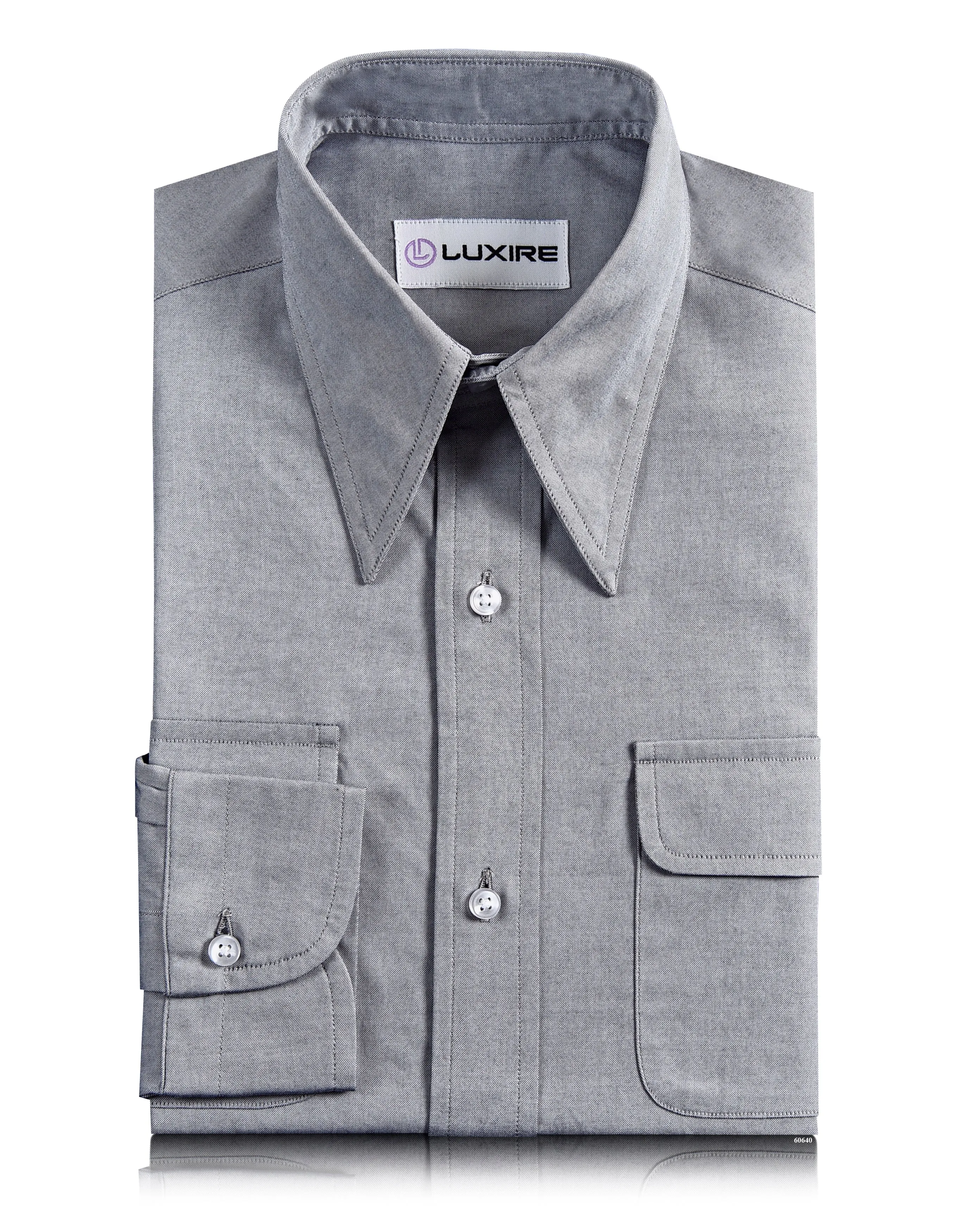 Grey Pinpoint Oxford Shirt