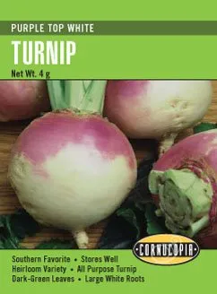 Heirloom Turnip, Purple Top White Globe