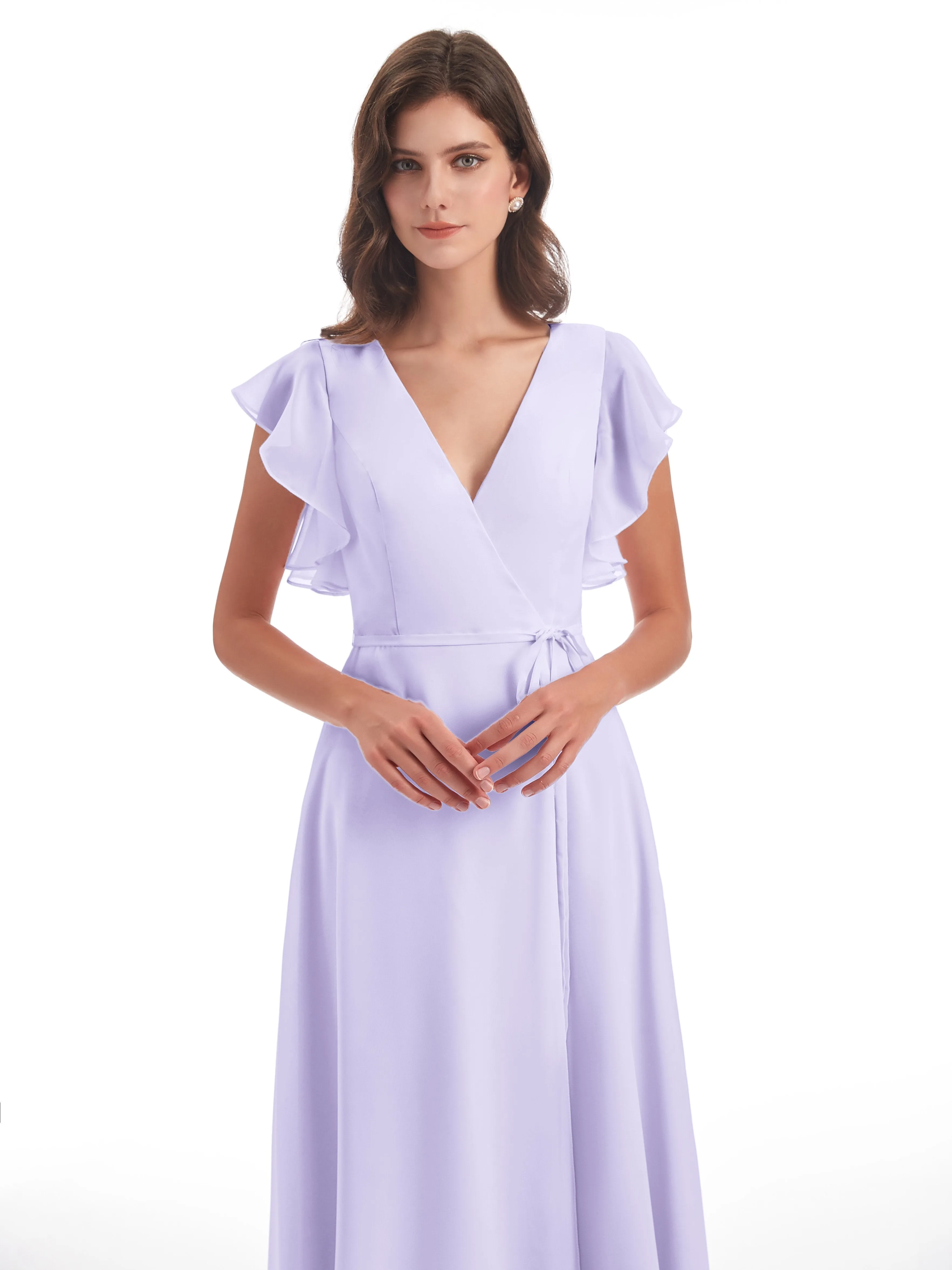 Lilac Bridesmaid Dresses Uk Hope Charming V Neck Long Chiffon Bridesmaid Dresses