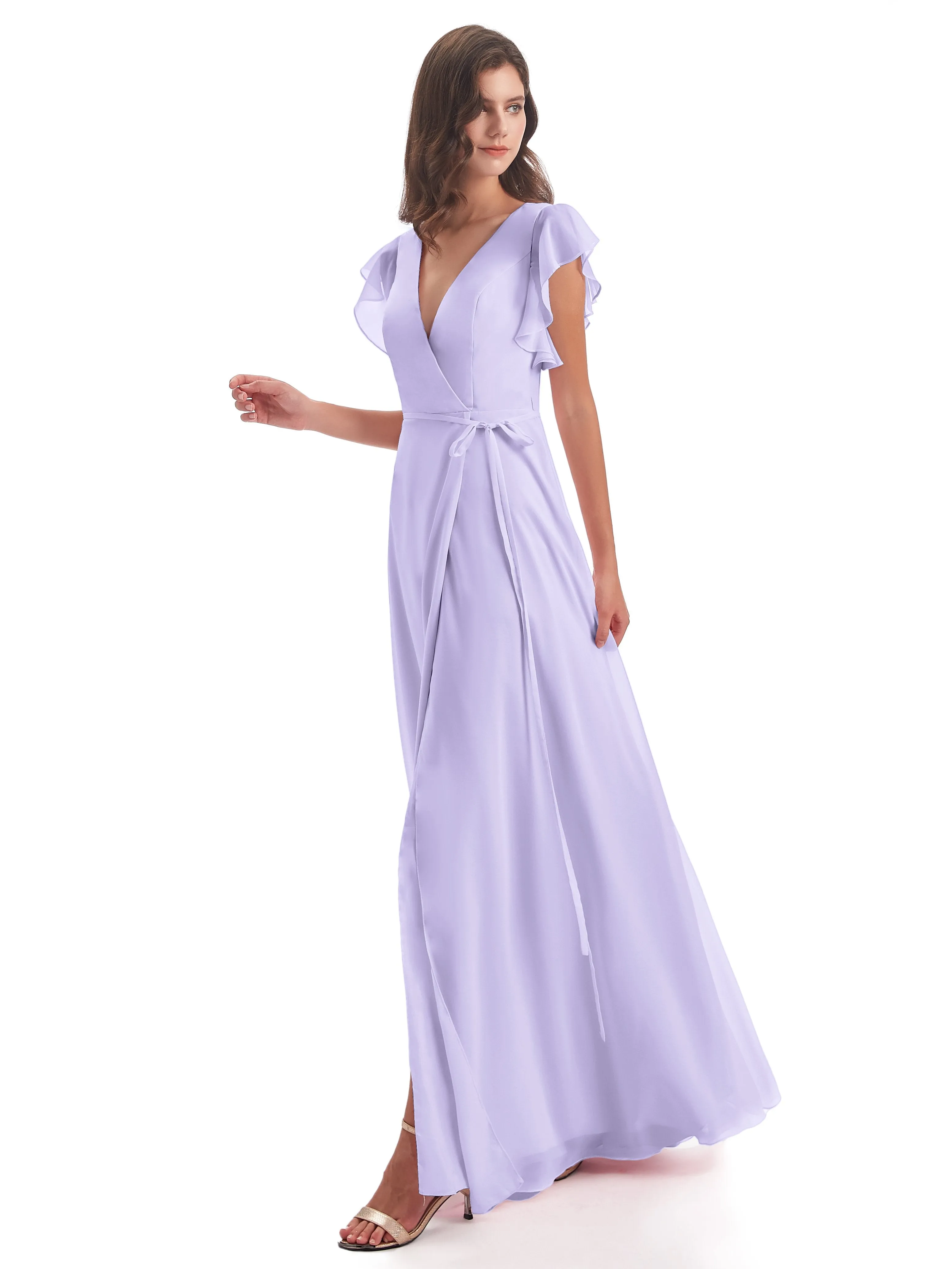 Lilac Bridesmaid Dresses Uk Hope Charming V Neck Long Chiffon Bridesmaid Dresses