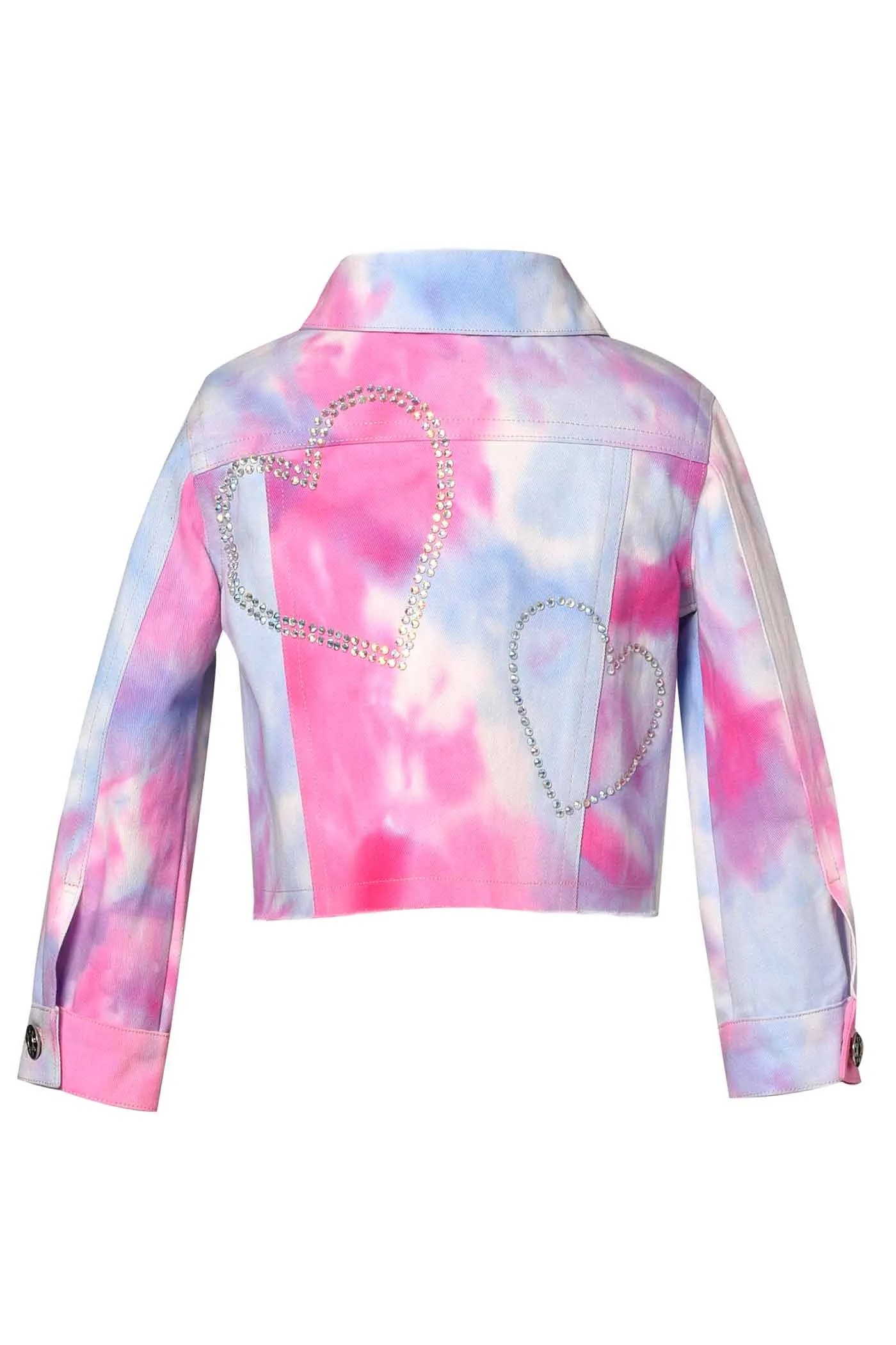 Little Girls Tie Dye Denim Jacket